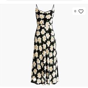 J. Crew Collection Velvet Floral Midi Dress